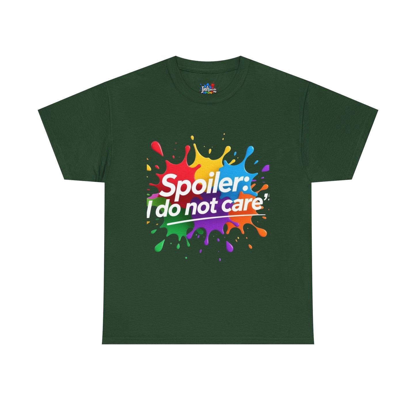 Colorful Graphic Tee: Spoiler: I Do Not Care, Unisex Heavy Cotton Shirt, Casual Fashion, Gift for Friends, Statement Tee, Everyday Wear